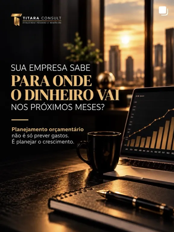 Card “Sua empresa sabe para onde o dinheiro vai nos próximos meses?” sobre planejamento orçamentário